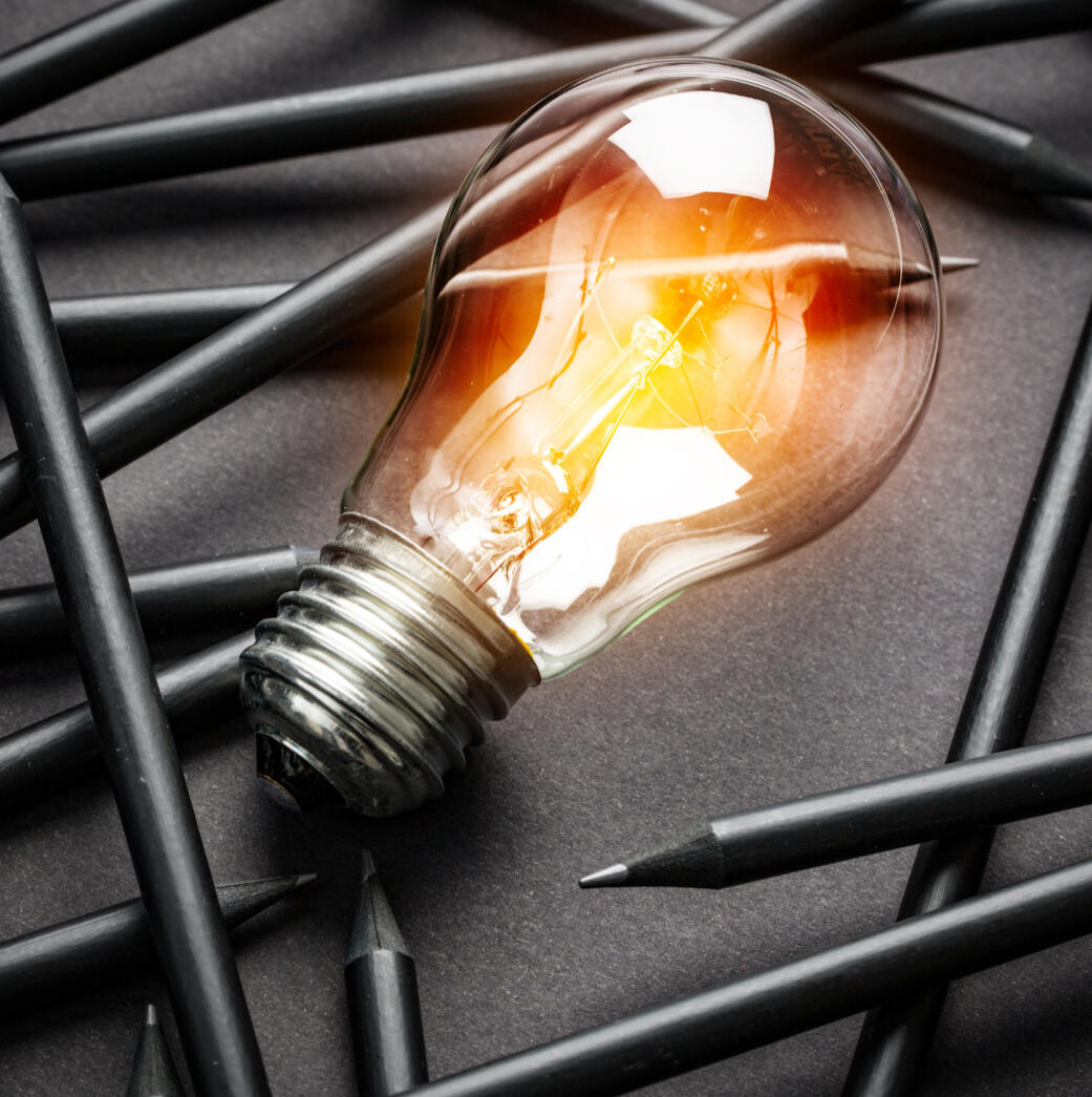Website Copy Lightbulb and pencils